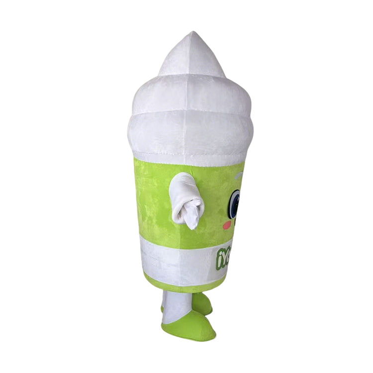 Custom Green Yogurt Cup Mascot Costume