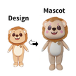 Custom Golden Brown Lion Mascot Costume