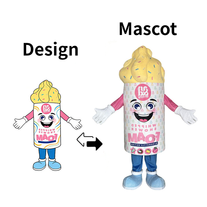 Custom Pink Cotton Candy Mascot Costume