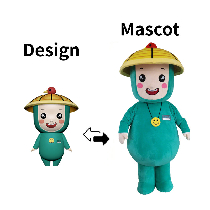 Custom Green Hat Character Mascot Costume
