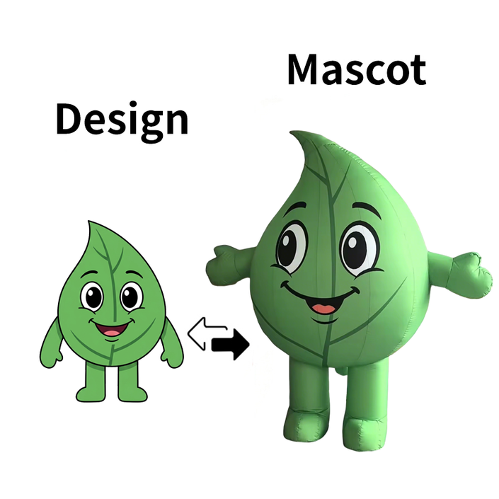 Custom Green Leaf Mascot Costume