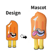 Custom Orange Popsicle Mascot Costume