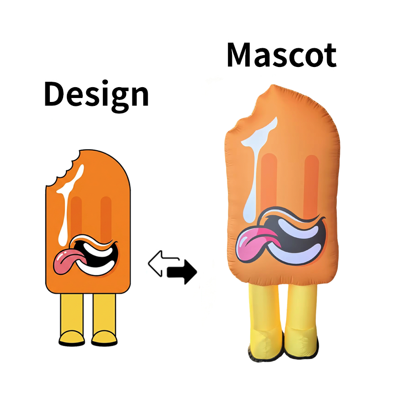 Custom Orange Popsicle Mascot Costume