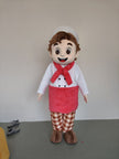 Custom Red Cartoon Chef Mascot Costume