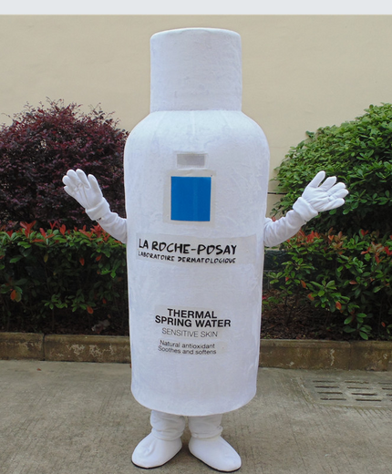 Custom White Skincare Bottle Mascot Costume