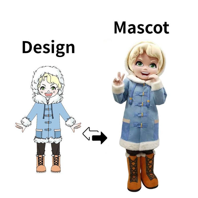 Custom Blue Winter Girl Mascot Costume
