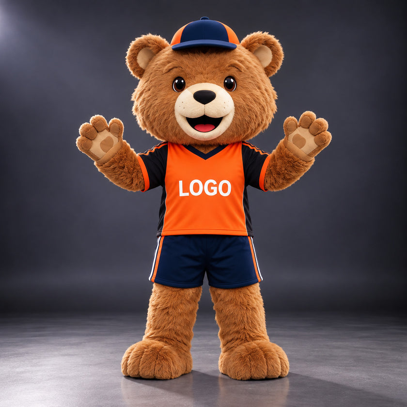 Custom Golden Brown Bear Mascot Costume